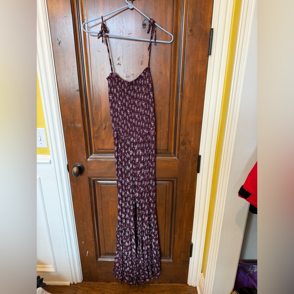 Planet Blue Burgundy Floral Jumpsuit
